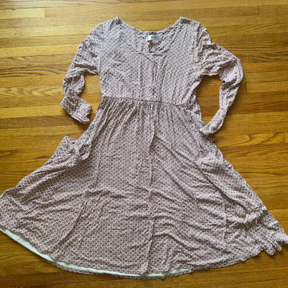 Remie Girl Chic Pink Patterned Dress